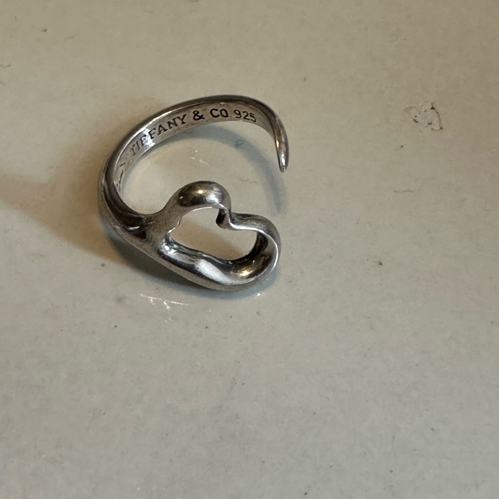 Tiffany & Co. Silver Heart Twist Ring